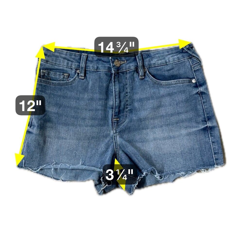 True Religion Shorts Womens Denim Raw Hem Size 29 Maisie Blue Jean Cut Off - Picture 10 of 10